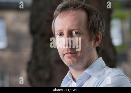 Paul Murray, le romancier irlandais au Edinburgh International Book Festival 2015. Edimbourg, Ecosse. 15 août 2015 Banque D'Images