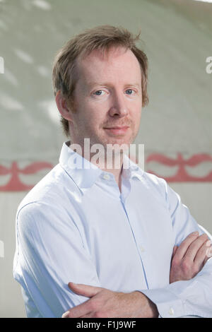 Paul Murray, le romancier irlandais au Edinburgh International Book Festival 2015. Edimbourg, Ecosse. 15 août 2015 Banque D'Images