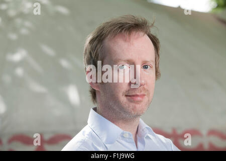 Paul Murray, le romancier irlandais au Edinburgh International Book Festival 2015. Edimbourg, Ecosse. 15 août 2015 Banque D'Images