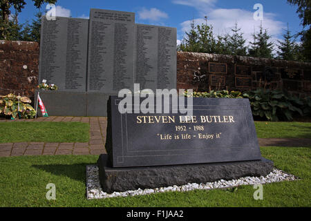 PanAm Lockerbie103 En souvenir Memorial Steven Lee Butler - la vie, c'est la vie en profiter, Ecosse Banque D'Images