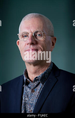 Magnus Mills, l'auteur anglais au Edinburgh International Book Festival 2015. Edimbourg, Ecosse. 15 août 2015 Banque D'Images