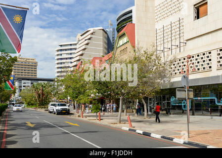 Avenue de l'indépendance, Windhoek, Khomas Windhuk (région), République de Namibie Banque D'Images