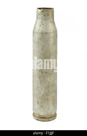 Grenade Big bullet shell isolated on white Banque D'Images