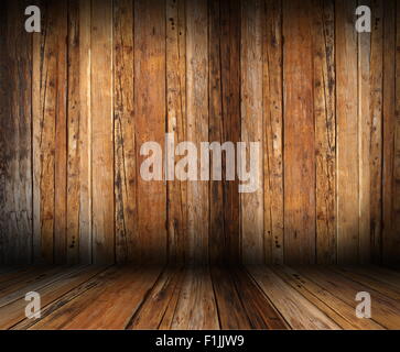 Intérieur en bois vintage prix toile avec de vieilles planches en bois Banque D'Images