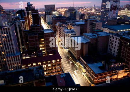 Skyline at night, Johannesburg Banque D'Images