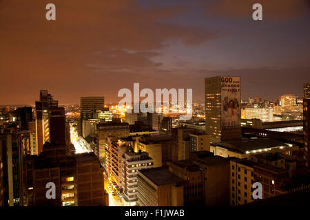 Skyline at night, Johannesburg Banque D'Images