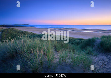 L'eau douce à l'ouest du pays de Galles Pembrokeshire Pembroke dans lumière du soir Banque D'Images