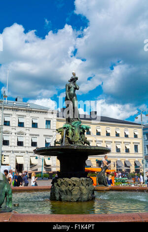 Havis Amanda Fontaine (1908), place du marché, Kauppatori, Helsinki, Finlande, Europe Banque D'Images