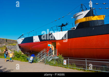 Vesikko, sous-marin, une partie du musée maritime, la forteresse de Suomenlinna, Sveaborg, island, Helsinki, Finlande Banque D'Images