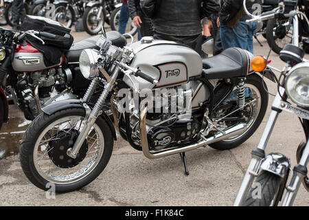 Triton café racer moto. Triumph / Norton moto. Moto classique britannique Banque D'Images