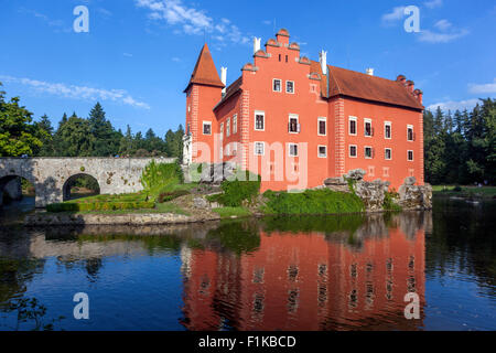 Cervena Lhota, Château d'eau, la Bohême du Sud, République Tchèque, Europe Banque D'Images