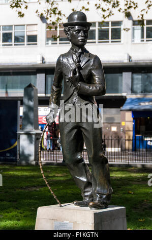 Statue de Charlie Chaplin, Leicester Square, West End, Londres Banque D'Images