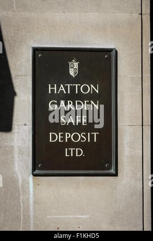 Hatton Garden Coffre-Ltd Sign Banque D'Images