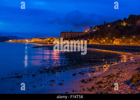 Santoña port au coucher du soleil, Santoña, Cantabria, Spain, Europe Banque D'Images