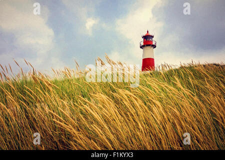 Peinture d'un phare Banque D'Images