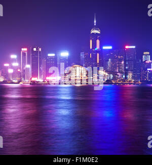 Hong Kong at night Banque D'Images