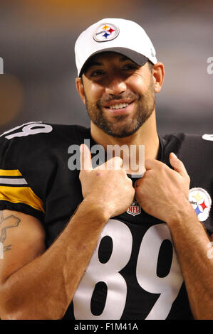 Pittsburgh, Pennsylvanie, USA. 06Th Nov, 2015. Matt Spaeth # 89 pendant la Panthers vs Pittsburgh Steelers match au stade Heinz Field de Pittsburgh, Pennsylvanie. Jason Pohuski/CSM Crédit : Cal Sport Media/Alamy Live News Banque D'Images