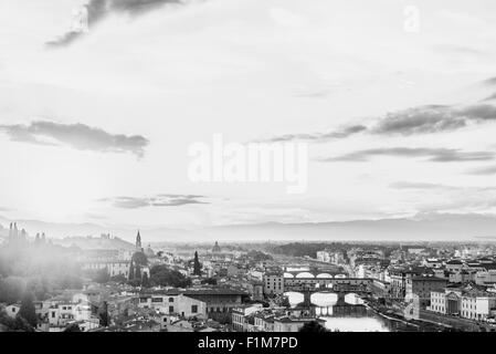 Photo de paysage de Florence avec une belle lumière. Banque D'Images