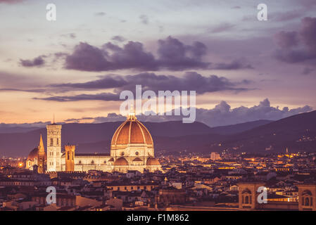 Photo de paysage de Florence avec une belle lumière. Banque D'Images