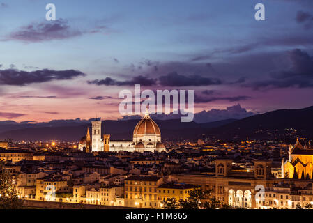 Photo de paysage de Florence avec une belle lumière. Banque D'Images