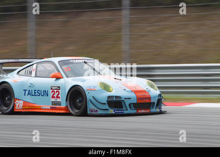 Sepang, en Malaisie. 08Th Nov, 2015. Close up de l'Allemand Porsche n° 22 au Festival asiatique de course de vitesse, Sepang, Malaisie Crédit : Chung Jin Mac/Alamy Live News Banque D'Images