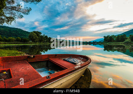 Italie Vénétie, Prealpi Trevigiane, lacs de Revine - Lac de Santa Maria Banque D'Images