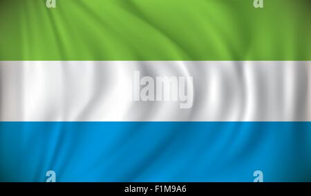 Pavillon de la Sierra Leone - vector illustration Illustration de Vecteur