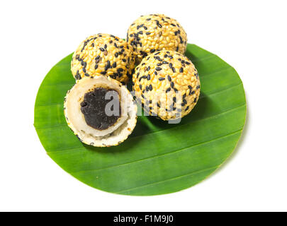 Boules de riz gluant frit Banque D'Images