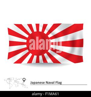 Drapeau de l'Étoile de la marine japonaise - vector illustration Illustration de Vecteur