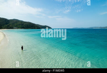 Belle plage tropical paradise de Amami Oshima dans le sud du Japon près d'Okinawa Banque D'Images