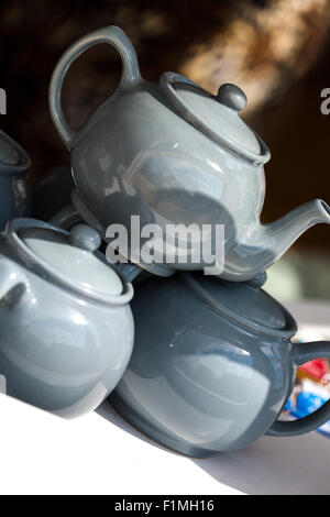 Exposition de théière CeramicTeapot au salon de thé Salisbury England UK Banque D'Images