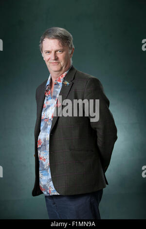 Paul Merton, l'écrivain britannique, acteur, comédien, animateur de radio et de télévision, à l'Edinburgh International Book Festival 2015. Edimbourg, Ecosse. Banque D'Images