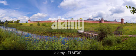 Vaste Panorama Monastère de Saint Euthymius, monument de Souzdal, Russie Banque D'Images