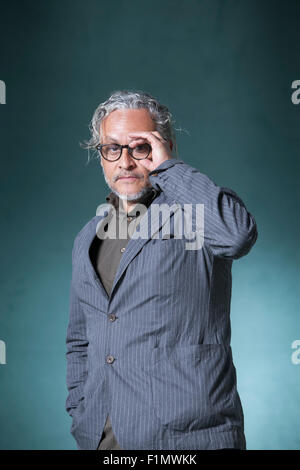 Gabriel Orozco, l'artiste mexicain, à l'Edinburgh International Book Festival 2015. Edimbourg, Ecosse. 17 août 2015 Banque D'Images