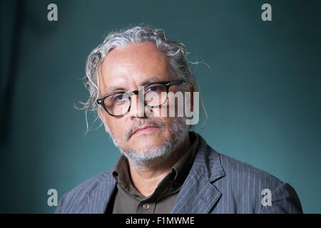 Gabriel Orozco, l'artiste mexicain, à l'Edinburgh International Book Festival 2015. Edimbourg, Ecosse. 17 août 2015 Banque D'Images