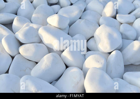 Close up of white pierres, cailloux background Banque D'Images