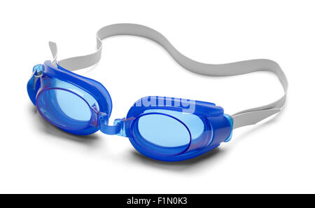 Paire de lunettes de natation isolé sur fond blanc. Banque D'Images