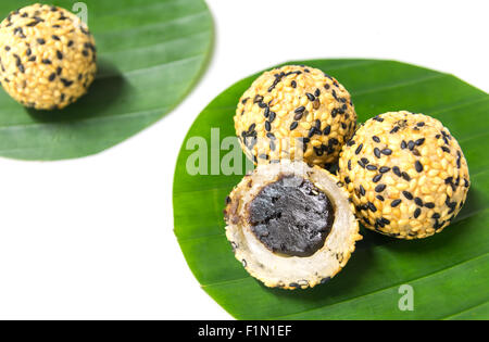 Boules de riz gluant frit Banque D'Images