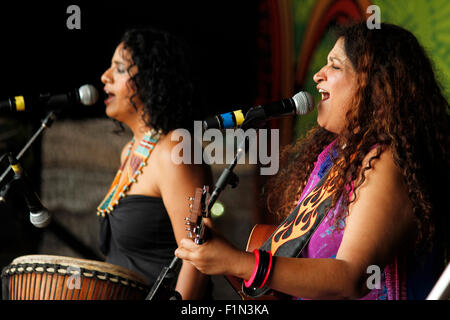 Toutes les femmes de la bande indienne d'indiva live Storm music festival, 2014 Banque D'Images