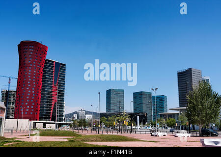 Hotel Porta Fira. Torre Realia Bcn. L'Hospitalet. Banque D'Images