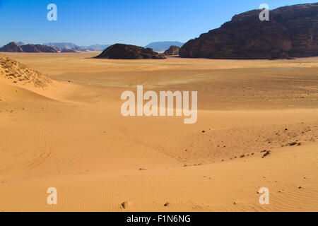 Le désert de Wadi Rum, Jordanie Banque D'Images