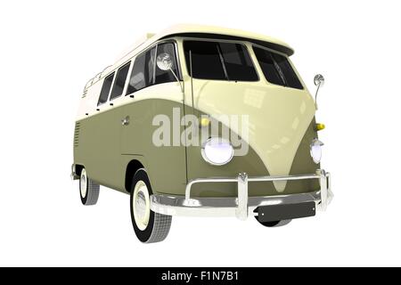 Cool Vintage Camping-illustration. Camping-isolé sur blanc. Banque D'Images