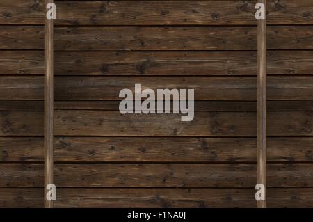 Vintage bois marron foncé Wall Background. Banque D'Images