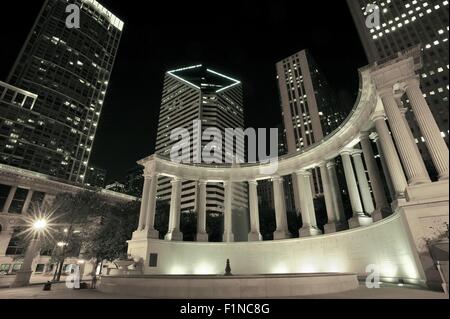 Chicago Illinois USA - Millennium Park at Night. American Architecture Photography Collection Banque D'Images