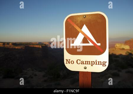 Aucun signe de camping dans le Parc National de Canyonlands, Utah, États-Unis d'Travel Photography Collection. Banque D'Images