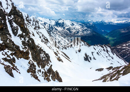 Vue sur le parc national de Kaunertal, Autriche Banque D'Images