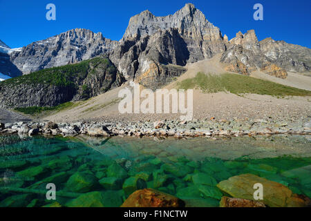 Lacs Consolation' Matin, Banff National Park, Alberta, Canada Banque D'Images