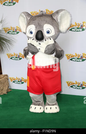 Sydney, Australie. 5 septembre 2015. Sur la photo : Blinky Bill. Les célébrités sont arrivés sur le tapis vert au quartier de divertissement Hoyts, Moore Park pour la première mondiale de Sydney Blinky Bill. Crédit : Richard Milnes/Alamy Live News Banque D'Images