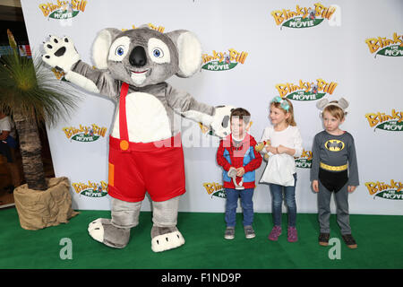 Sydney, Australie. 5 septembre 2015. Sur la photo : Blinky Bill. Les célébrités sont arrivés sur le tapis vert au quartier de divertissement Hoyts, Moore Park pour la première mondiale de Sydney Blinky Bill. Crédit : Richard Milnes/Alamy Live News Banque D'Images