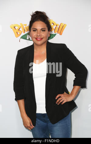 Sydney, Australie. 5 septembre 2015. Sur la photo : Deborah Mailman. Les célébrités sont arrivés sur le tapis vert au quartier de divertissement Hoyts, Moore Park pour la première mondiale de Sydney Blinky Bill. Crédit : Richard Milnes/Alamy Live News Banque D'Images